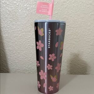 Starbucks Pink Cherry Blossom Stainless Tumbler with Light Pink Lid